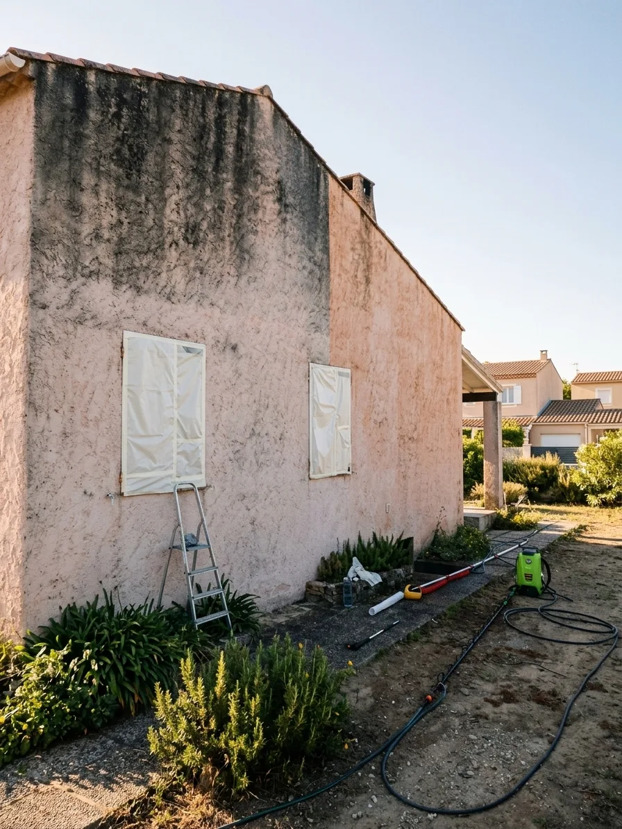 Démoussage de façade à Seine-et-Marne